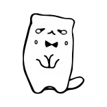 😪 gato, pajarita, lindo, divertido, dibujos animados, animal telegram sticker