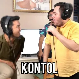 🤏 KONTOL hommes, chant, micro, casque, indonésien whatsapp sticker