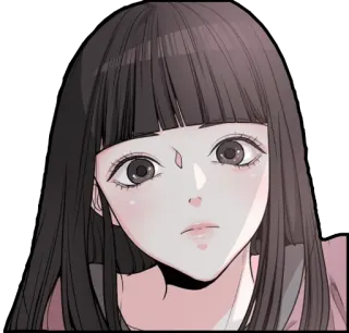 😯 garota anime, mangá, personagem, garota, rosto telegram sticker