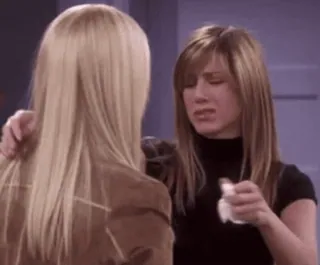 🥲 Rachel Green Friends плачущий, грустный, эмоциональный, телешоу, друзья, Рейчел Грин, Дженнифер Энистон telegram sticker