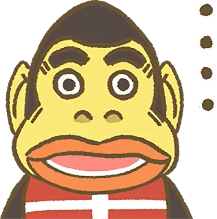 😯 mono, dibujo animado, animal, simio, personaje whatsapp sticker