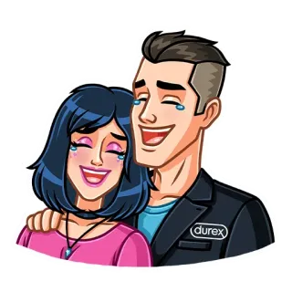 😂 durex Paar, Cartoon, Liebe, Beziehung, Zuneigung whatsapp sticker