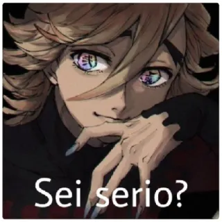 😁 Sei serio? Anime, Ausdruck, Ernst, Italienisch, Demon Slayer telegram sticker