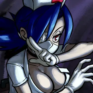 🌡 Valentine Skullgirls perawat, anime, video game, hari valentine, skullgirls telegram sticker
