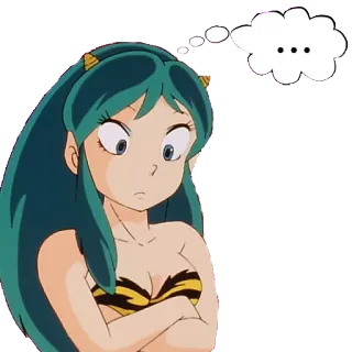 💬 Lum Urusei Yatsura lum, urusei yatsura, anime, manga, 80s, space alien telegram sticker