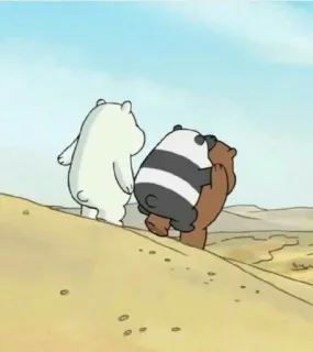 ✨ Dibujos animados, Osos, Panda, Oso polar, Grizz, We Bare Bears, Animales, Naturaleza telegram sticker