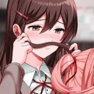 💗 Dziewczyna anime, Kreskówka, Manga, Przyjaźń whatsapp sticker