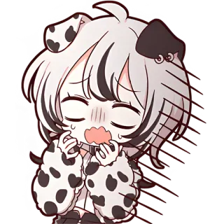 😱 Anime, Sticker, Hund, Kawaii, Cartoon telegram sticker