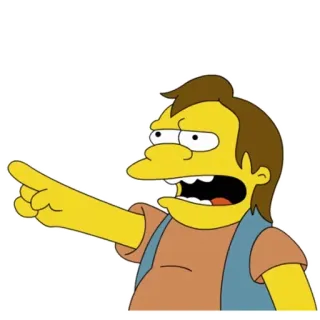 😛 Nelson Muntz The Simpsons Cartone animato, Simpsons, Nelson, Nelson Muntz telegram sticker