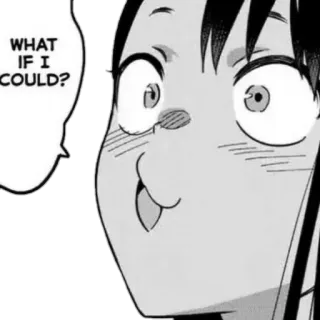 ❓ WHAT IF I COULD? manga, anime, funny, expression, question telegram sticker