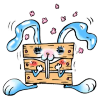 ☺️ การ์ตูน, กระต่าย, รั้ว, ตลก, ขำขัน telegram sticker