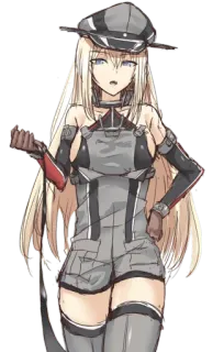 😏 Anime, Uniforme militaire, Dessin animé, Navire de guerre, Art personnage, Personnage féminin telegram sticker