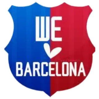 🔴 WE BARCELONA Barcelona, shield, logo, sports telegram sticker
