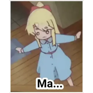 😃 Ma... 动漫, 女孩, 害怕, 孩子, 悲伤 whatsapp sticker