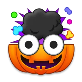 🎃 halloween, pumpkin, cartoon, emoji, festive, fun, whimsical telegram sticker
