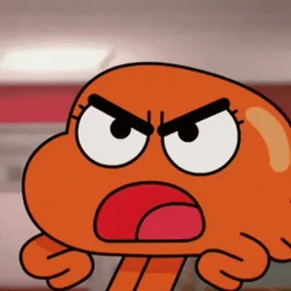 😡 Darwin Watterson The Amazing World of Gumball Dibujos animados, Enojado, Frustrado, Divertido, Pez, Darwin, Gumball telegram sticker