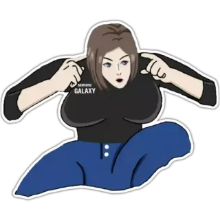 📱 SAMSUNG GALAXY samsung, galaxy, cartoon, femme, personnage telegram sticker