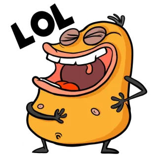 😂 dessin animé, rire, humour, idiot, drôle, personnage telegram sticker