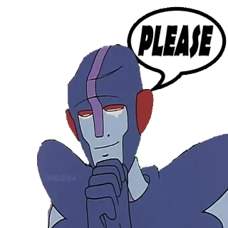 🙏 PLEASE robot, hoạt hình, yêu cầu, van xin, nhân vật telegram sticker