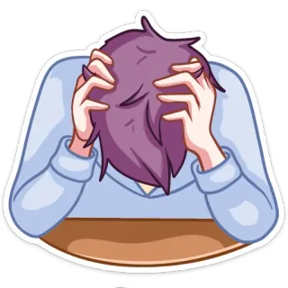 😒 เศร้า, หงุดหงิด, โกรธ, เครียด, กังวล, เป็นห่วง, อารมณ์ whatsapp sticker