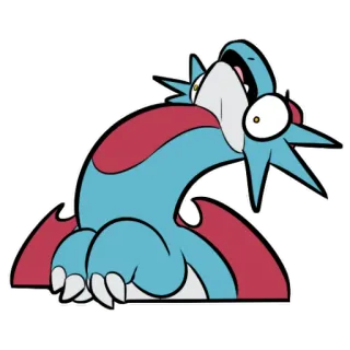 👀 cartoon, dragon, monster, fantasy, creature whatsapp sticker
