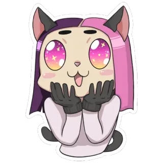 😍 고양이, 애니, 카와이, 귀여운, 네코, 만화 telegram sticker