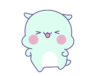 💗 lindo, kawaii, dibujos animados, pegatina, feliz, mejillas rosadas, adorable telegram sticker