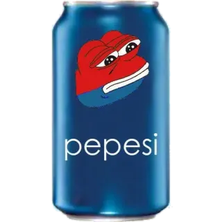 🐸 Pepe pepesi pepe, pepesi, 青蛙, 表情包, 汽水, 罐 telegram sticker