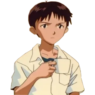 👍 Shinji Ikari Neon Genesis Evangelion anime, Shinji Ikari, Evangelion, character, animation telegram sticker