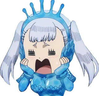 😫 Noelle Silva Black Clover 애니메이션, 블랙 클로버, 노엘 실버, 치비, 캐릭터, 귀여운, 스티커 telegram sticker