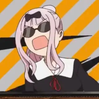 😎 Chika Fujiwara Kaguya-sama: Love Is War anime, chibi, manga, kaguya sama love is war, chika fujiwara, funny, angry whatsapp sticker
