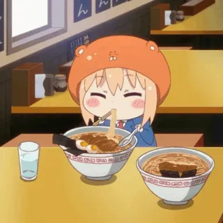 ✨ Anime, Ramen, Comida, Lindo, Comiendo, Comida japonesa telegram sticker