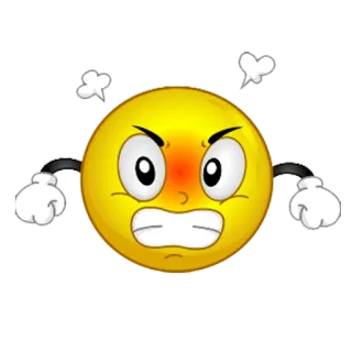 😡 wütend, emoji, frustriert, verärgert, cartoon, ausdruck telegram sticker