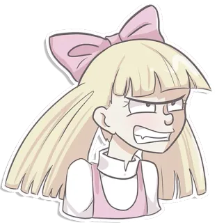 😠 Helga Pataki Hey Arnold! Dibujo animado, Nickelodeon, Personaje, Enojado, Ilustración, Pegatina telegram sticker