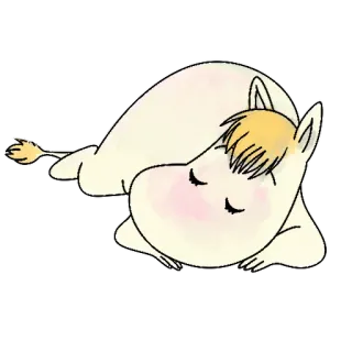 😴 Moomin Moomin, dibujos animados, personaje, lindo, durmiendo, animal telegram sticker