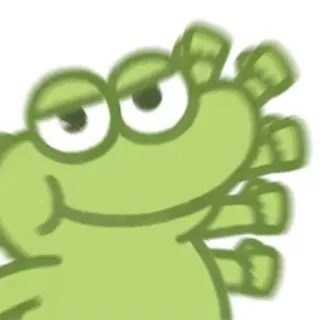 🥊 frog, green, cartoon, animal, sticker telegram sticker