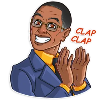 👏 CLAP CLAP klatschen, applaus, mann, cartoon, erfolg, zustimmung telegram sticker