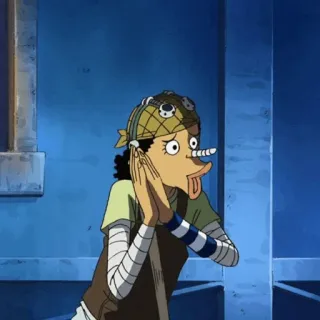 🤌 Usopp One Piece anime, one piece, usopp, śmieszne, kreskówka, reakcja whatsapp sticker