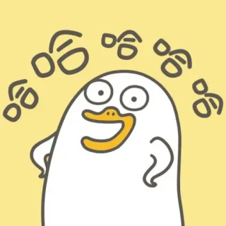 💨 哈哈哈 bebek, kartun, tertawa, lucu, emoji telegram sticker