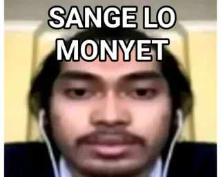 😡 SANGE LO MONYET обидный, оскорбление, обезьяна telegram sticker