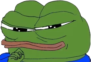 😐 Pepe the Frog Пепе, лягушка, мем, интернет-культура whatsapp sticker