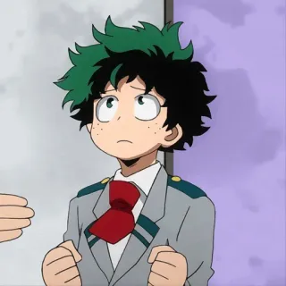 🥦 Izuku Midoriya My Hero Academia 애니메이션, 나의 히어로 아카데미아, 미도리야 이즈쿠, 데쿠, 만화 telegram sticker