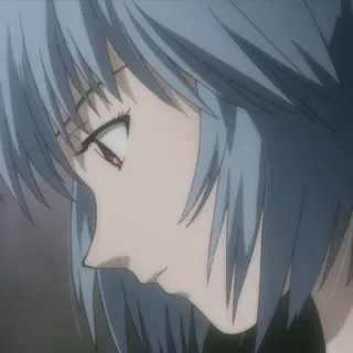 🗝 Rei Ayanami Neon Genesis Evangelion rei ayanami, anime, dziewczyna, evangelion, smutna, poważna telegram sticker
