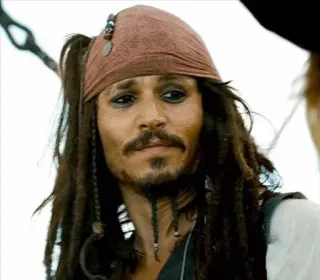 💗 Jack Sparrow Pirates of the Caribbean Jack Sparrow, pirate, Johnny Depp, movie character, pirates of the caribbean telegram sticker