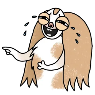 😅 cartoon, lachen, grap, plezier whatsapp sticker