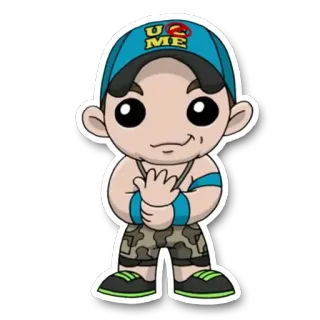 😏 John Cena U CAN'T SEE ME John Cena, Wrestling, WWE, U Can't See Me, Kreskówka, Naklejka telegram sticker