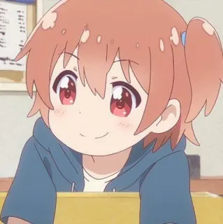 🌸 Anime, Dibujo animado, Personaje, Chica, Lindo, Sonrisa, Feliz telegram sticker