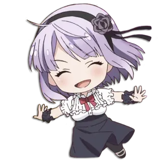 😌 Anime, Chibi, Süß, Mädchen, Cartoon telegram sticker