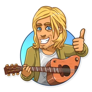 Kurt Cobain telegram stickers