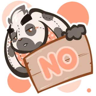 😡 NO 토끼, 봉제인형, 아니오, 부정적, 만화, 귀여운 telegram sticker